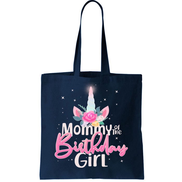 Mommy of the Birthday Girl Magical Unicorn Tote Bag