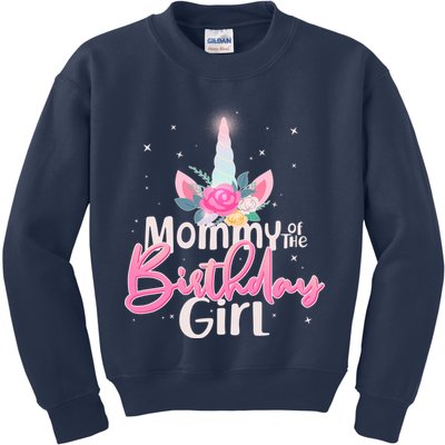 Mommy of the Birthday Girl Magical Unicorn Kids Sweatshirt
