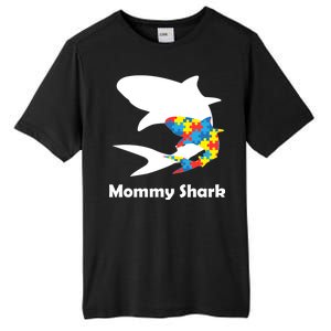 Mommy Shark Autism Awareness  Tall Fusion ChromaSoft Performance T-Shirt