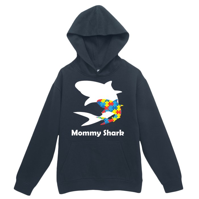 Mommy Shark Autism Awareness  Urban Pullover Hoodie