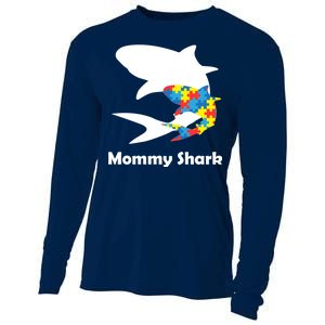 Mommy Shark Autism Awareness  Cooling Performance Long Sleeve Crew