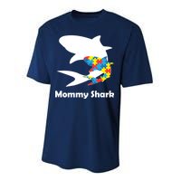 Mommy Shark Autism Awareness  Performance Sprint T-Shirt