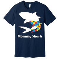 Mommy Shark Autism Awareness  Premium T-Shirt