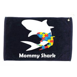 Mommy Shark Autism Awareness  Grommeted Golf Towel