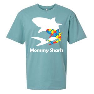 Mommy Shark Autism Awareness  Sueded Cloud Jersey T-Shirt