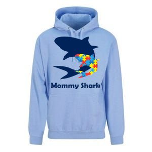 Mommy Shark Autism Awareness  Unisex Surf Hoodie