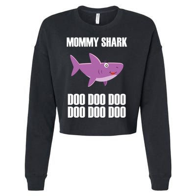 Mommy Shark Doo Cropped Pullover Crew