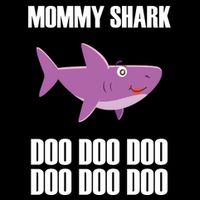 Mommy Shark Doo Cropped Pullover Crew