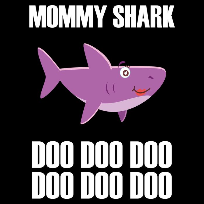 Mommy Shark Doo Cropped Pullover Crew