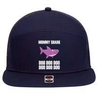 Mommy Shark Doo 7 Panel Mesh Trucker Snapback Hat