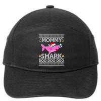 Mommy Shark Doo Doo Cute Ugly Christmas 7-Panel Snapback Hat
