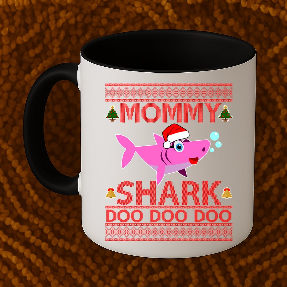 Mommy Shark Doo Doo Cute Ugly Christmas Mug
