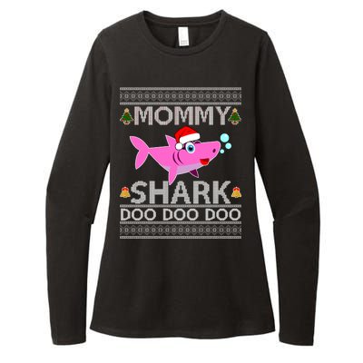 Mommy Shark Doo Doo Cute Ugly Christmas Womens CVC Long Sleeve Shirt