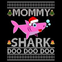 Mommy Shark Doo Doo Cute Ugly Christmas Flatbill Hat