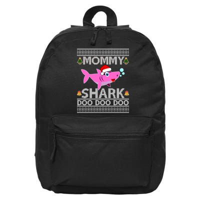 Mommy Shark Doo Doo Cute Ugly Christmas 16 in Basic Backpack