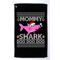 Mommy Shark Doo Doo Cute Ugly Christmas Golf Towel