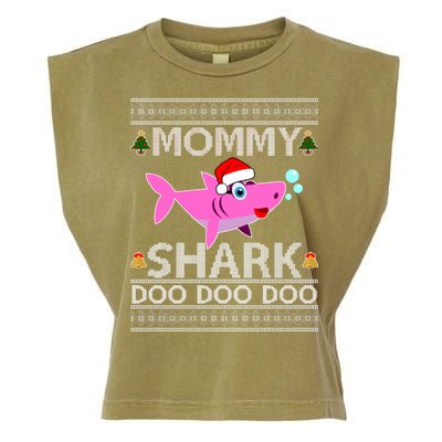 Mommy Shark Doo Doo Cute Ugly Christmas Garment-Dyed Women's Muscle Tee