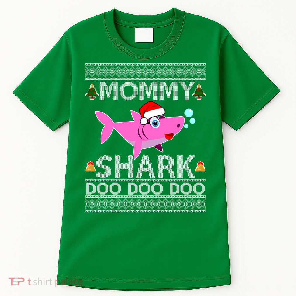Mommy Shark Doo Doo Cute Ugly Christmas Tall T-Shirt