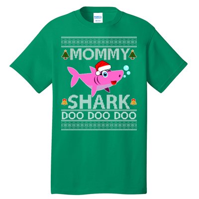 Mommy Shark Doo Doo Cute Ugly Christmas Tall T-Shirt