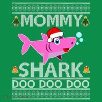 Mommy Shark Doo Doo Cute Ugly Christmas Mesh Reversible Basketball Jersey Tank