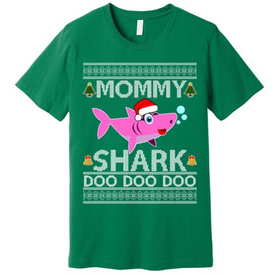 Mommy Shark Doo Doo Cute Ugly Christmas Premium T-Shirt
