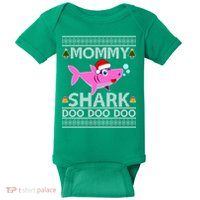 Mommy Shark Doo Doo Cute Ugly Christmas Baby Bodysuit