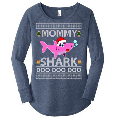 Mommy Shark Doo Doo Cute Ugly Christmas Women's Perfect Tri Tunic Long Sleeve Shirt