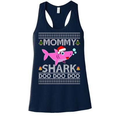 Mommy Shark Doo Doo Cute Ugly Christmas Women's Racerback Tank