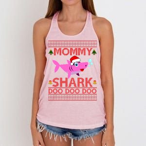 Mommy Shark Doo Doo Cute Ugly Christmas Women's Knotted Racerback Tank