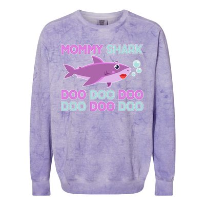 Mommy Shark Doo Doo Doo Colorblast Crewneck Sweatshirt