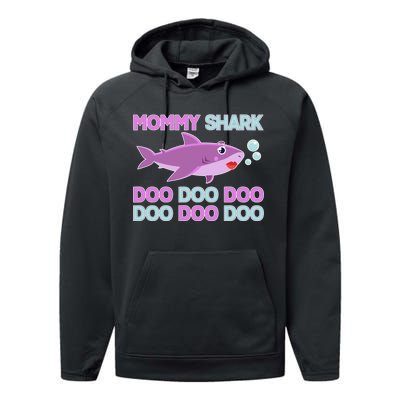 Mommy Shark Doo Doo Doo Performance Fleece Hoodie