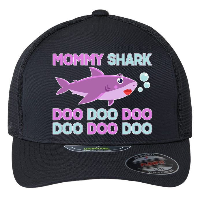 Mommy Shark Doo Doo Doo Flexfit Unipanel Trucker Cap