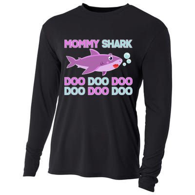 Mommy Shark Doo Doo Doo Cooling Performance Long Sleeve Crew