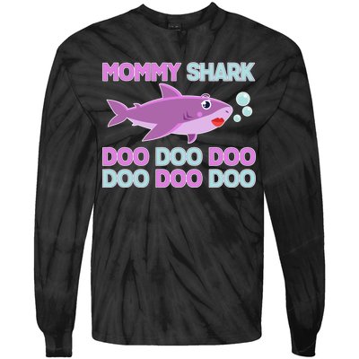 Mommy Shark Doo Doo Doo Tie-Dye Long Sleeve Shirt