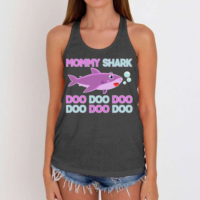 Mommy Shark Doo Doo Doo Women's Knotted Racerback Tank