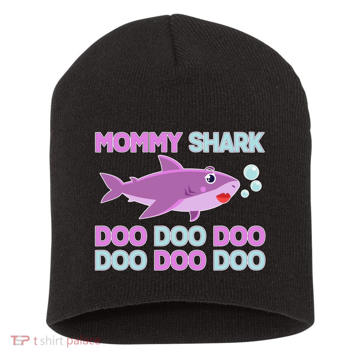 Mommy Shark Doo Doo Doo Short Acrylic Beanie