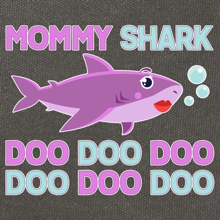 Mommy Shark Doo Doo Doo Cotton Canvas Backpack