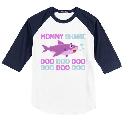 Mommy Shark Doo Doo Doo Baseball Sleeve Shirt