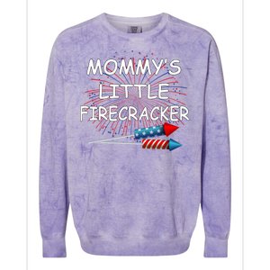 Mommy's little Firecracker Colorblast Crewneck Sweatshirt