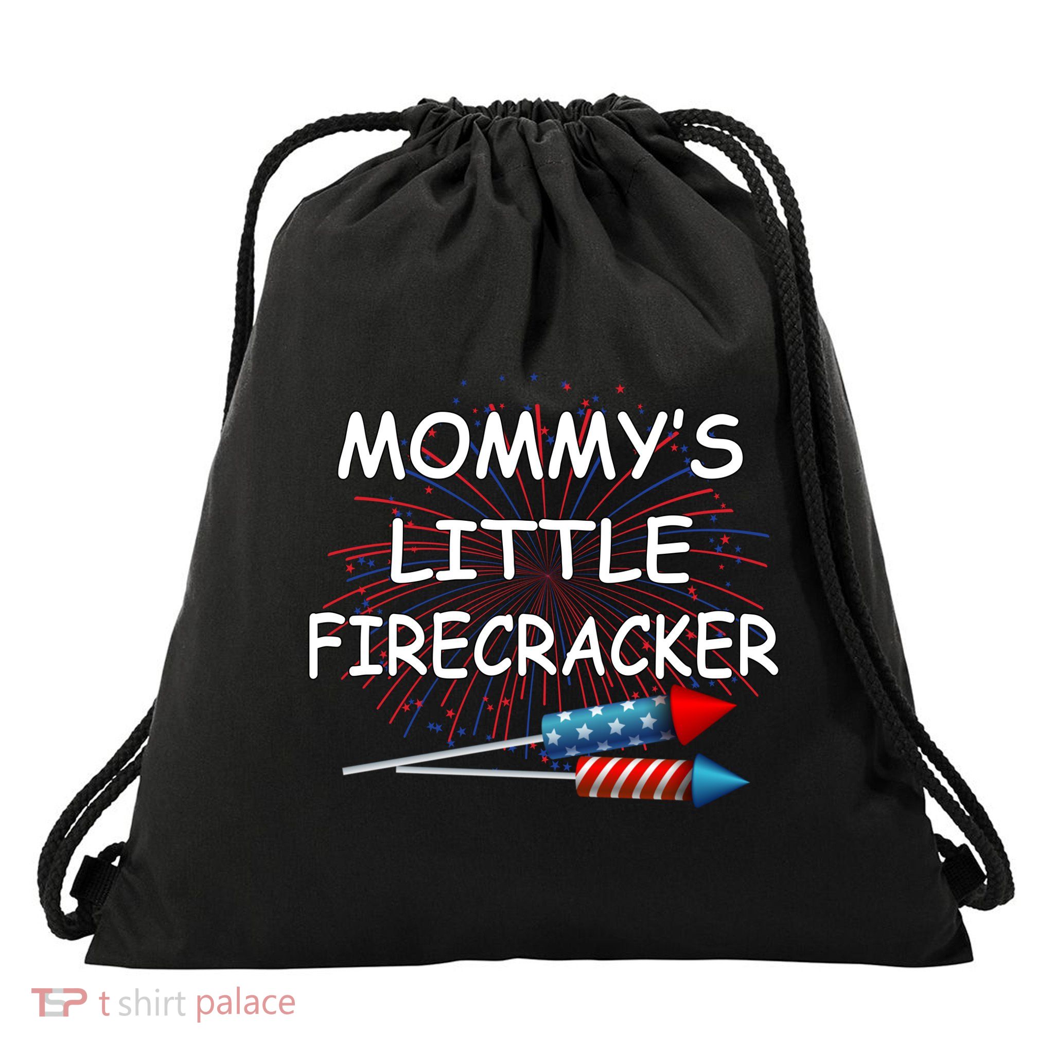 Mommy's little Firecracker Drawstring Bag