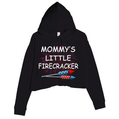 Mommy's little Firecracker Crop Fleece Hoodie