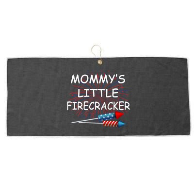 Mommy's little Firecracker Large Microfiber Waffle Golf Towel