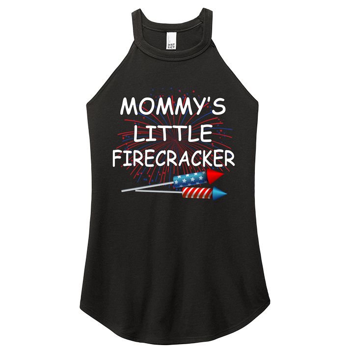 Mommy's little Firecracker Women's Perfect Tri Rocker Tank