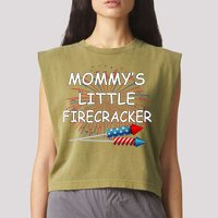 Mommy's little Firecracker Garment-Dyed Women's Muscle Tee