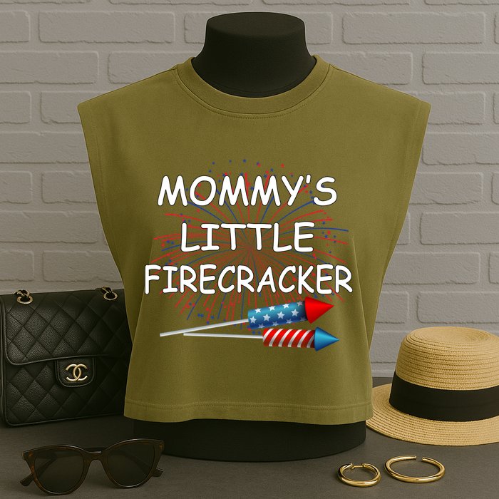 Mommy's little Firecracker Garment-Dyed Women's Muscle Tee