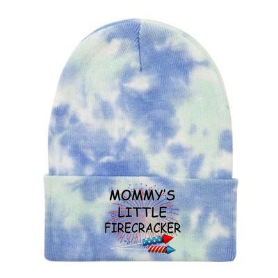 Mommy's little Firecracker Tie Dye 12in Knit Beanie