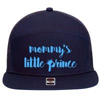 Mommy's Little Prince 7 Panel Mesh Trucker Snapback Hat