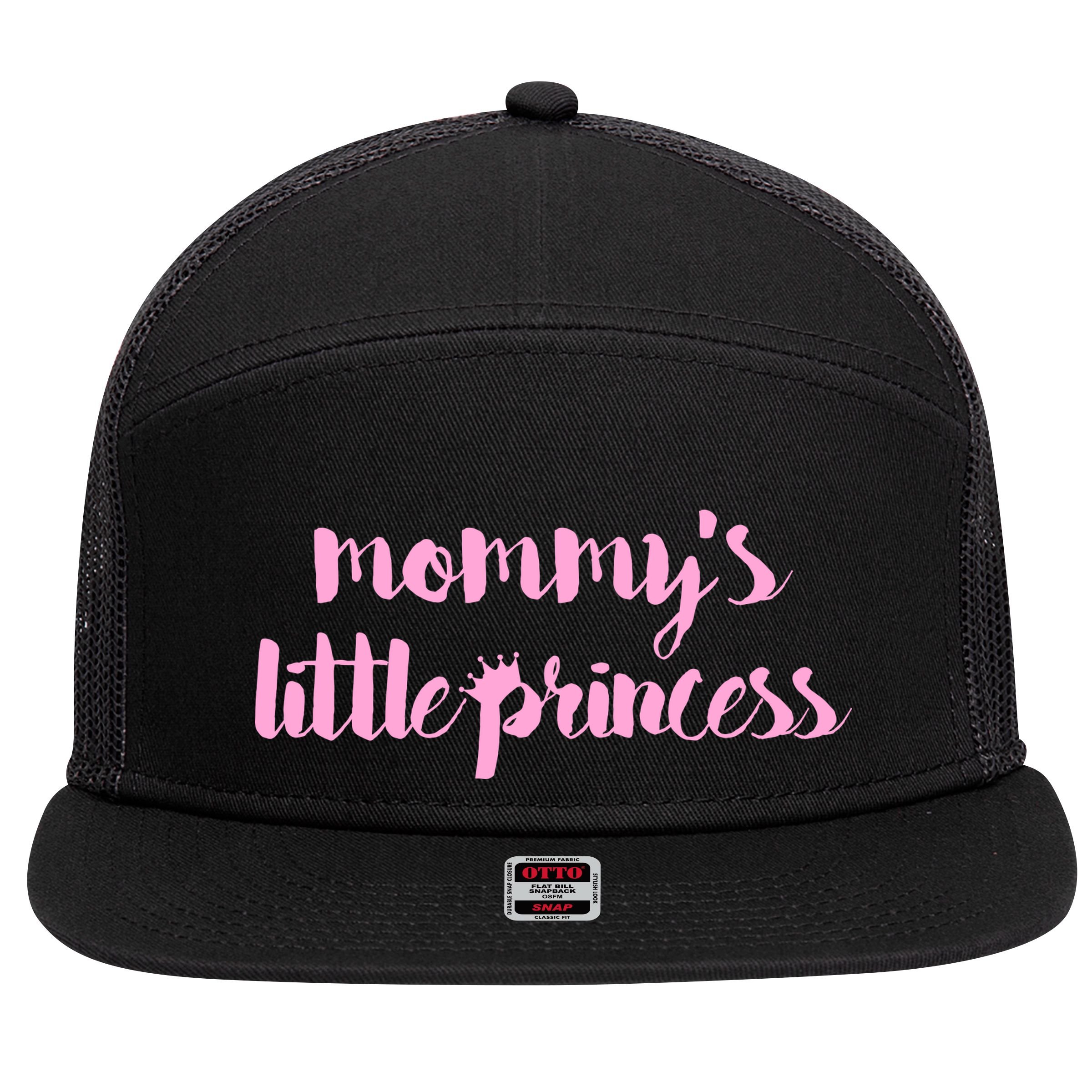 Mommy's Little Princess 7 Panel Mesh Trucker Snapback Hat