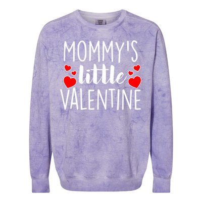 Mommy's Little Valentine Hearts Love Colorblast Crewneck Sweatshirt