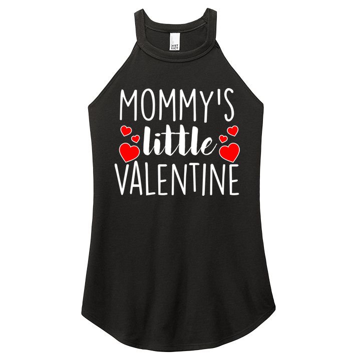 Mommy's Little Valentine Hearts Love Women's Perfect Tri Rocker Tank